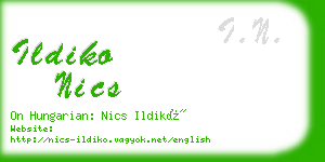 ildiko nics business card